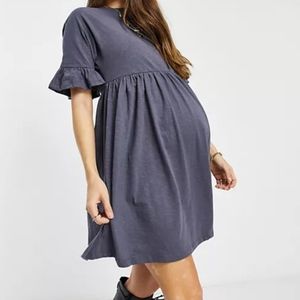 ASOS Maternity Mini Frill Sleeve Sweat Dress